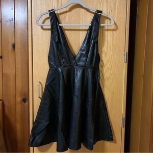 Black leather dress, medium